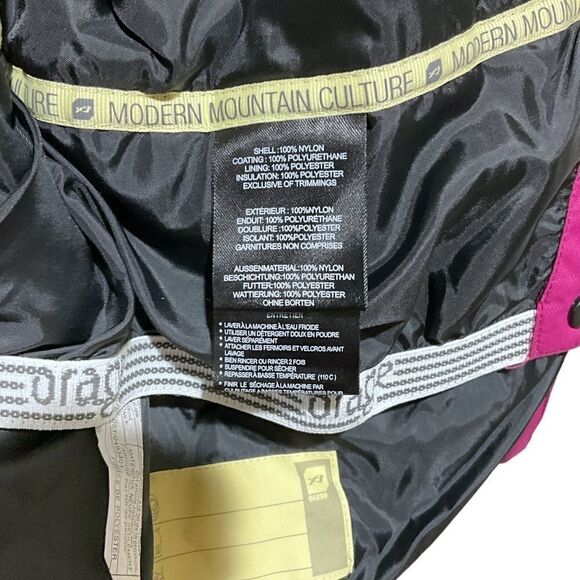 ORAGE Snowboarding ski hooded jacket girls XXL size 16 Swirls fuchsia - Picture 16 of 16